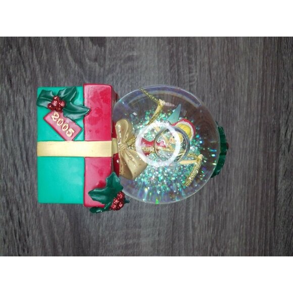 Disney Tinkerbell Snow globe 2005 Christmas 5" Sparkle Glitter‎ Fairy Retired - Picture 6 of 6